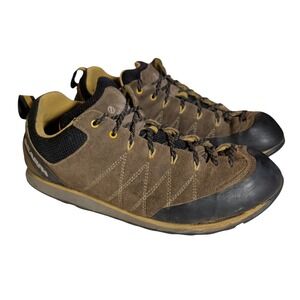 Scarpa Crux Shoes Mens Size 10 Brown Suede Leather Hiking Gorpcore Gorp